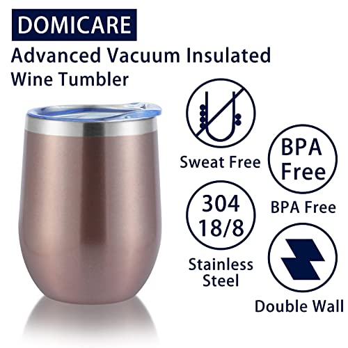Stainless Steel Wine Tumbler Bulk with Lid (16 Count)