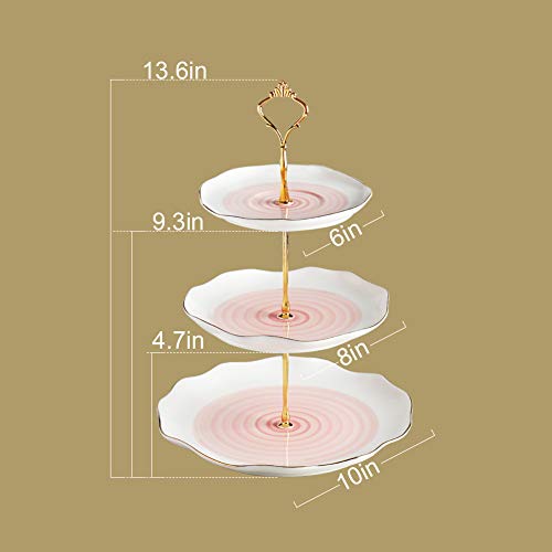 Sweejar 3 Tier Ceramic Cake Stand
