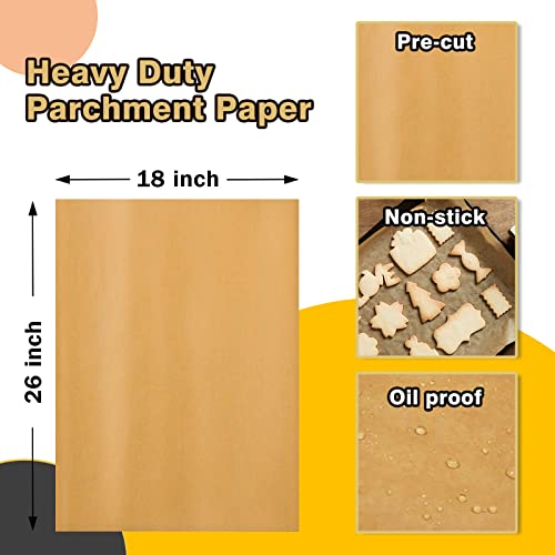 200Pcs 18x26 inches Parchment Paper Sheets