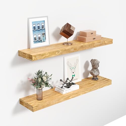 24'' Wood Floating Shelves for Wall (2 Count)