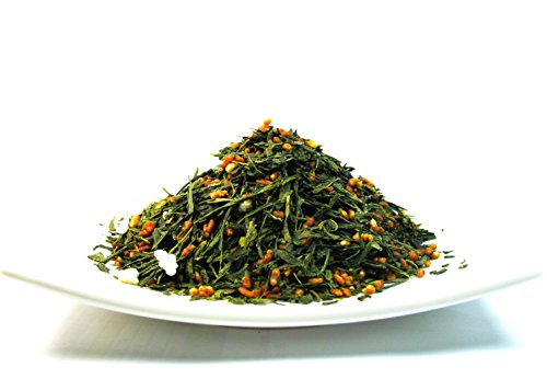 Japanese Genmaicha Popcorn Green Tea premium green tea helps the stomach to digest (8 Ounce)