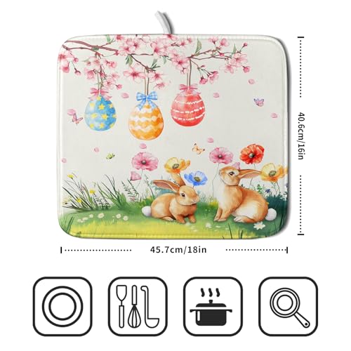 Easter Bunny Dish Drying Mat
