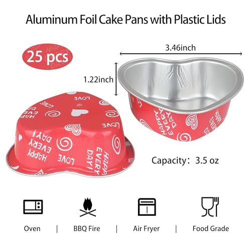 Heart Shaped Cake Pans 3.5oz (25 Count)