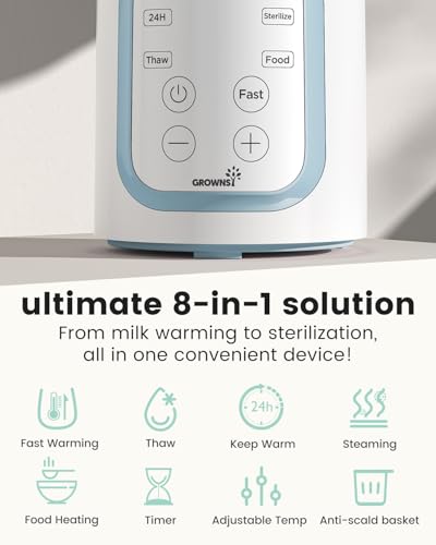 8-in-1 OG Fast Bottle Warmer with Timer, Blue