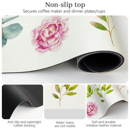 Rose Dish Drying Mat 24"x16"