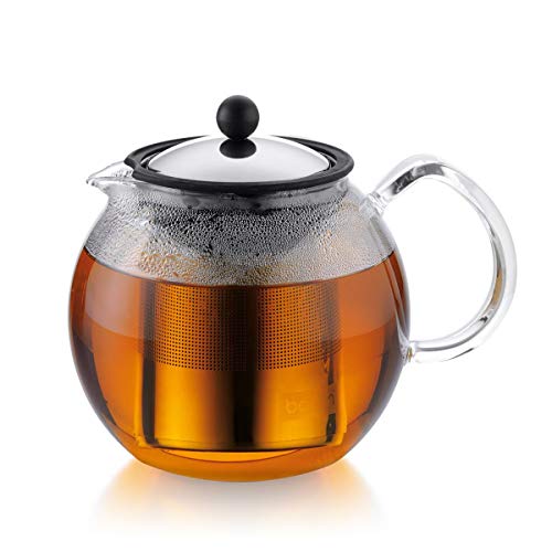 Assam Glass Tea Press with Stainless Steel Filter and Lid