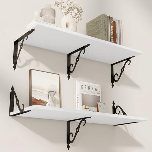 12 Inch Deep Floating Shelves for Wall (2 Count)