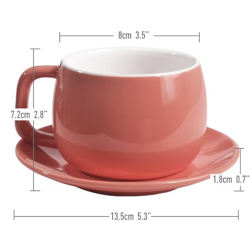 Porcelain Coffee Cup with Saucer 270ml (9.99 Count)