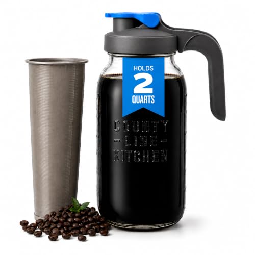 64oz Cold Brew Coffee Maker with Leak Proof Lid