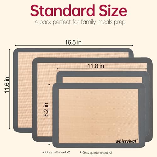 4 Pack Silicone Baking Mat (4 Count)