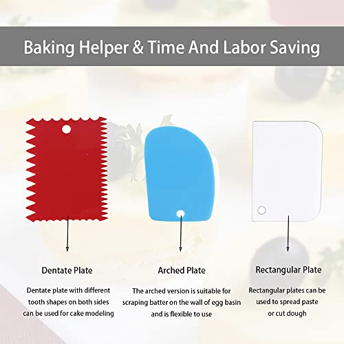 Cake Smoother Scraper Dough Scraper Tools Set (7 Count)