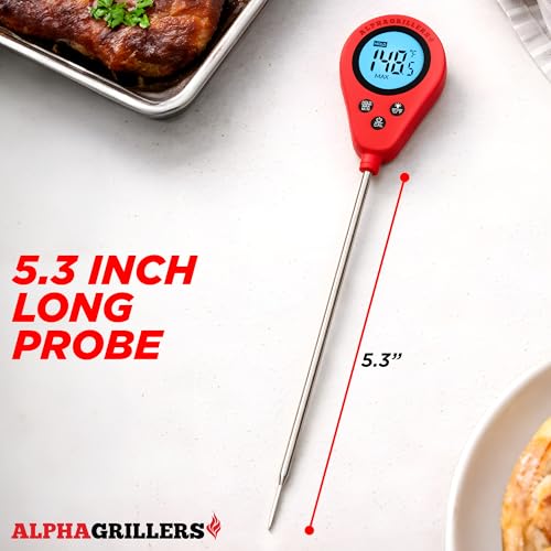 Instant Read Meat Thermometer Digital Probe for Food & Bread