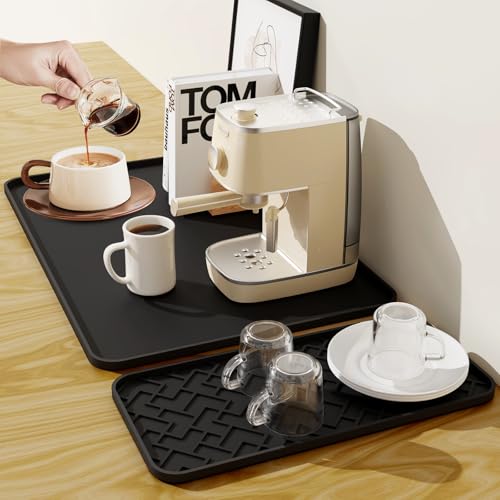 Coffee Mat 19" x 12" Silicone Coffee Bar Mat