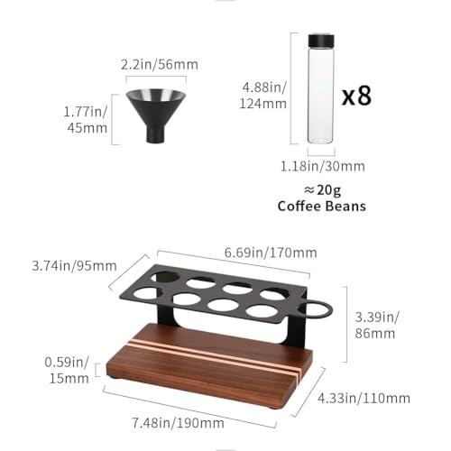 Single Dose Coffee Storage Tubes 10 Pcs Dosing Glass Vials with One