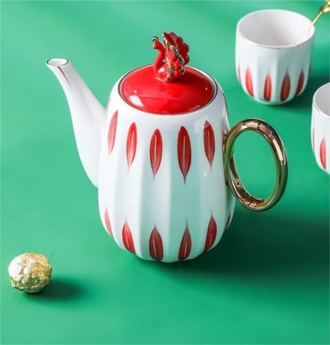 8 Piece Ceramic Tea Set with Tray