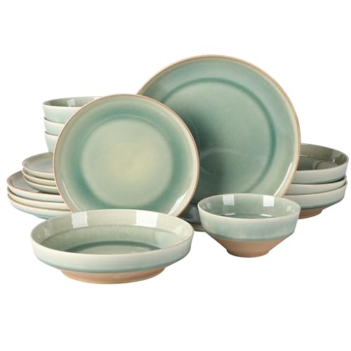 Hailstone 16 Piece Stoneware Reactive Glaze