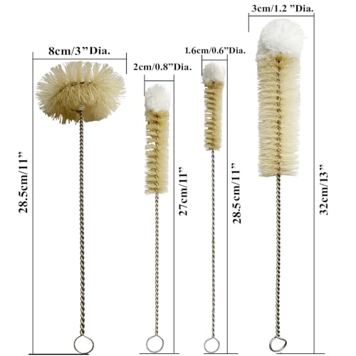 Bottle Brushes Thin Long Handle X 4 (4 Count)
