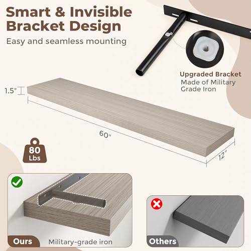 12 Inch Deep Floating Shelves