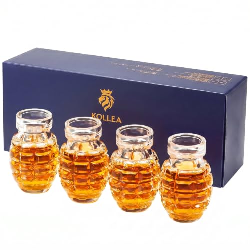 Grenade Shaped Shot Glass Set (4 Count)