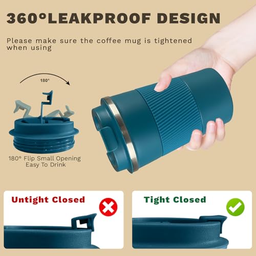 Vacuum Insulated Stainless Steel Travel Coffee Mug