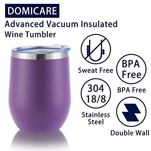 Stainless Steel Wine Tumbler Bulk with Lid (16 Count)
