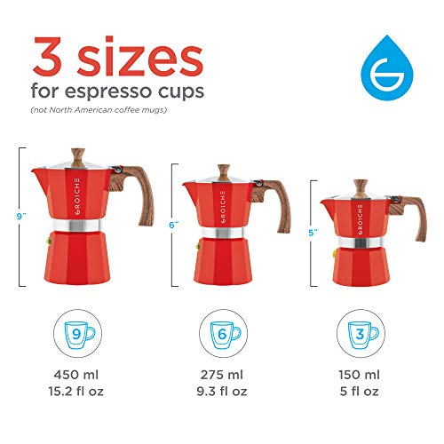 Milano Stovetop Espresso Maker Moka Pot 6 espresso Cup