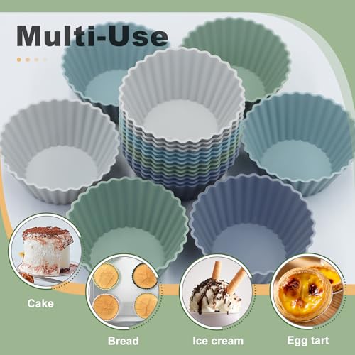 Large Silicone Muffin Cups (12 Count)