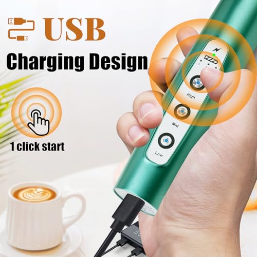 Green Milk Frother Wand for Coffee