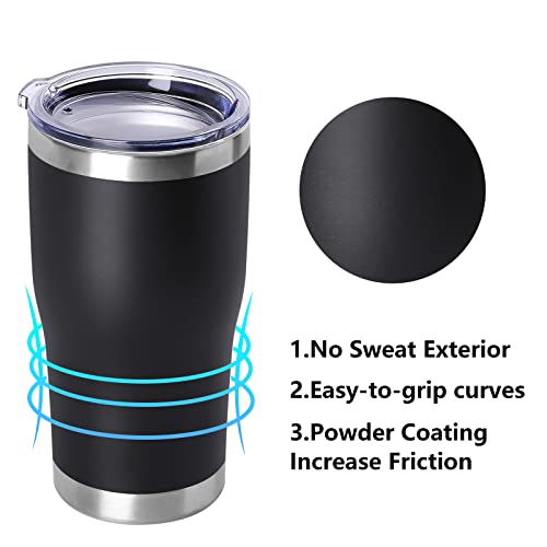 20oz Tumbler with Lid Stainless Steel Tumblers Bulk (12 Count)