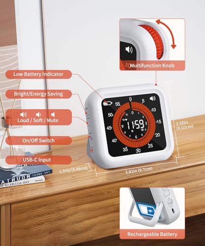 Digital Magnetic Visual Kitchen Timer