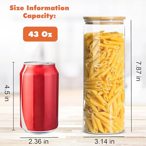 Glass Storage Containers with Airtight Bamboo Lids