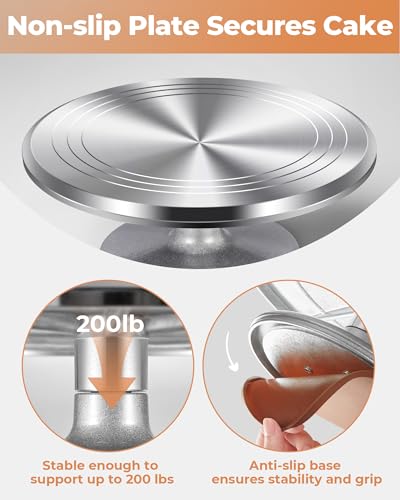 Aluminum Cake Stand Turntable for Party
