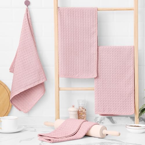 Microfiber Waffle Weave Kitchen Towels (6 Count)