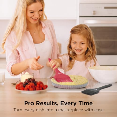 Platinum Silicone Extra Wide Pastry & Basting Brush Set (2 Count)