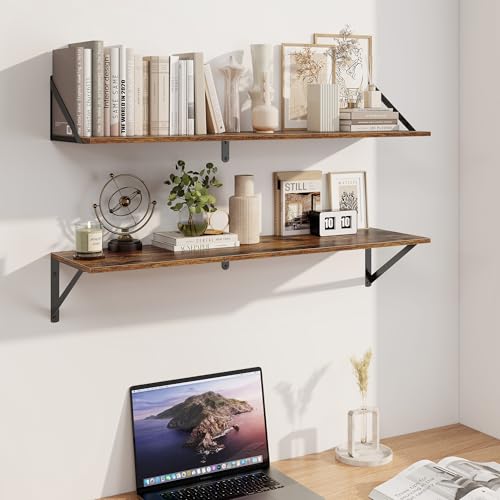 Deep Floating Shelves for Wall (2 Count)