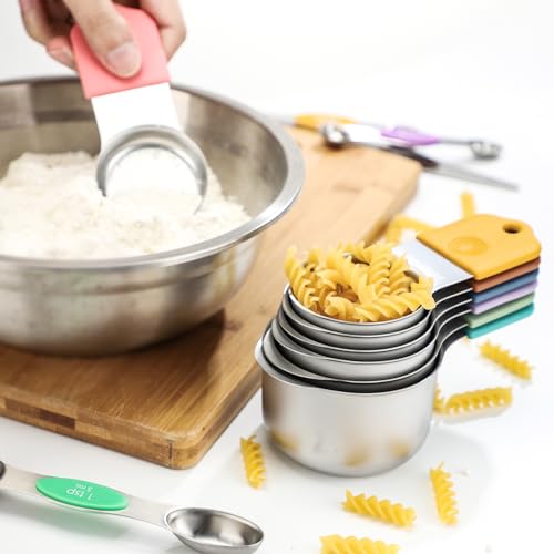 Magnetic Measuring Cups Set Stainless Steel Stackable Nesting Measuring Cup
