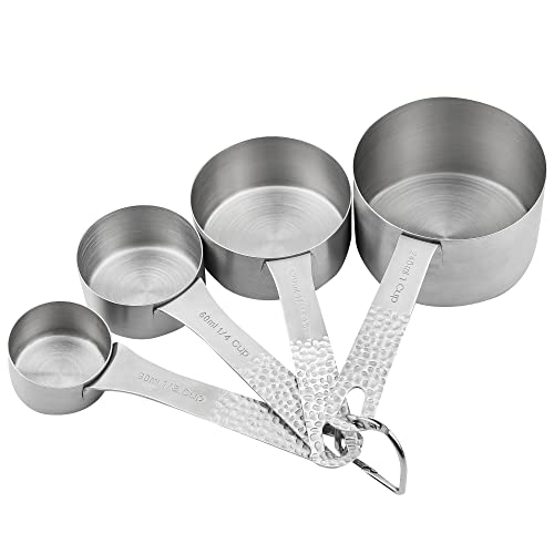 18 8 Stainless Steel Measuring Cups and Spoons Set 10 for Baking & Kitchen (10 Count)
