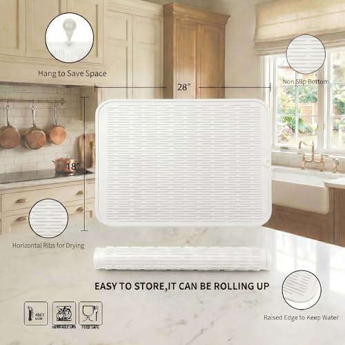 Silicone Dish Drying Mat for Multiple Usage