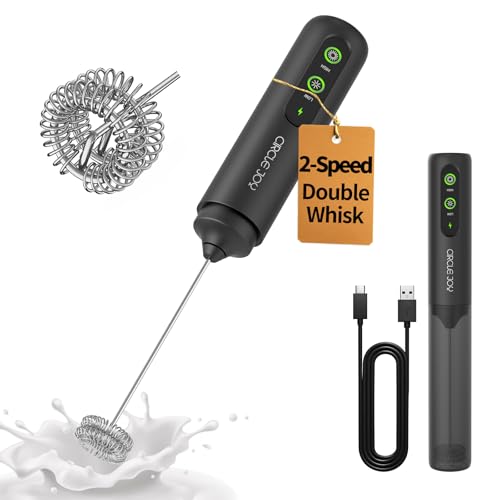 2 Speed Rechargeable Milk Frother Handheld