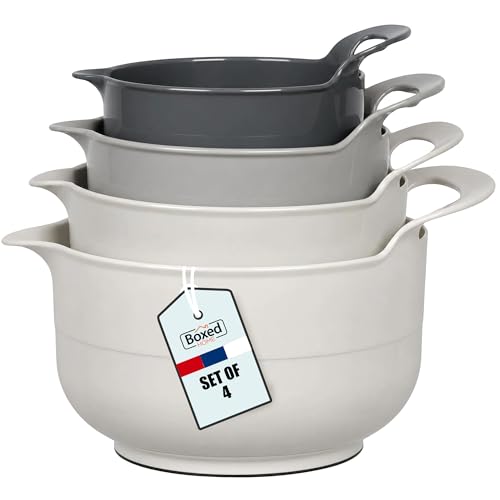 4 Pack Nesting Mixing Bowl with Pour Spout and Handle