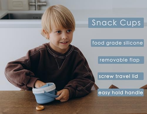 No Spill Silicone Toddler Snack Containers