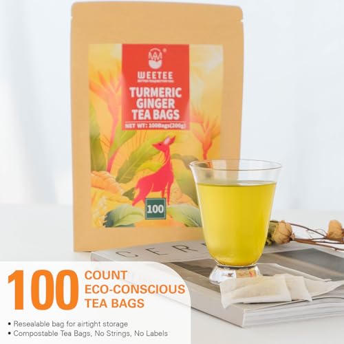 Turmeric Ginger Tea Bags 100 Count