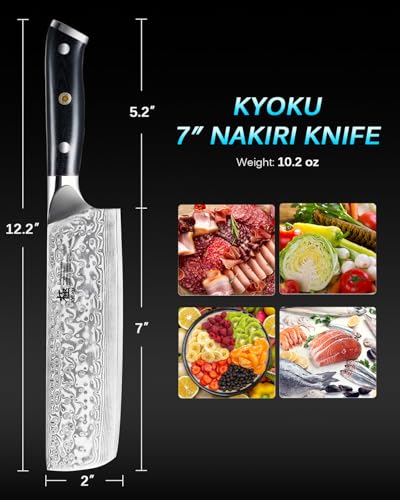 7" Damascus Nakiri Knife