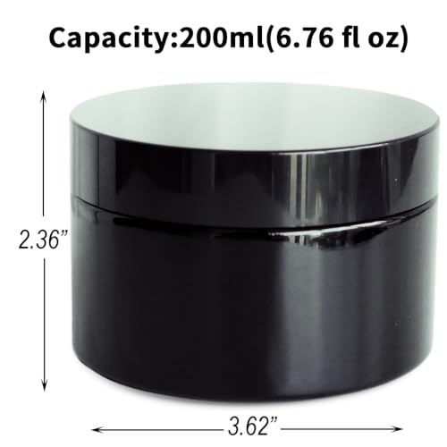 Black Glass Smell Proof Storage Jar 200ml