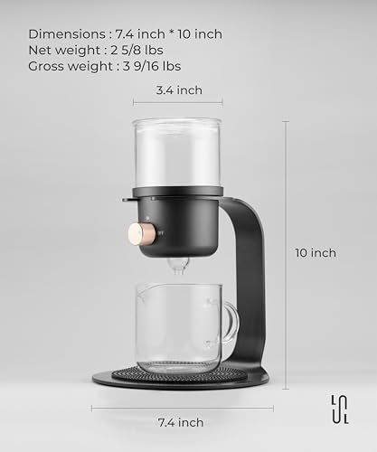 Glass Tea Pot with Infusers for Loose Tea and Drip Coffee Pour Over