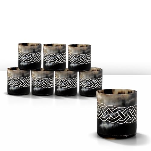 Viking Horn Shot Glasses Set of 8 (8 Count)