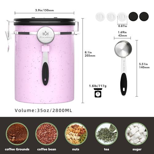 38OZ Coffee Canister for ground coffee with Date Tracker