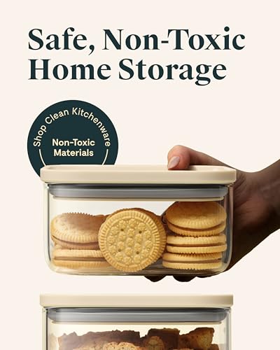 1 qt Glass Airtight Food Storage Container with Lid