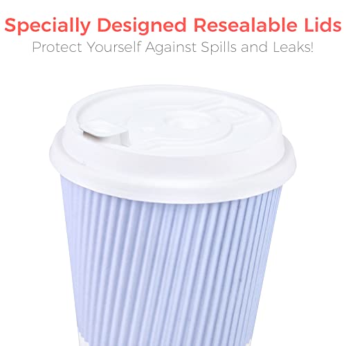 12 oz Disposable Travel Coffee Cups (80 Count)