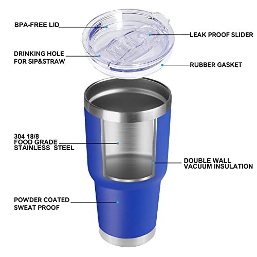 30 oz Tumbler with Lid and Straw (12 Count)
